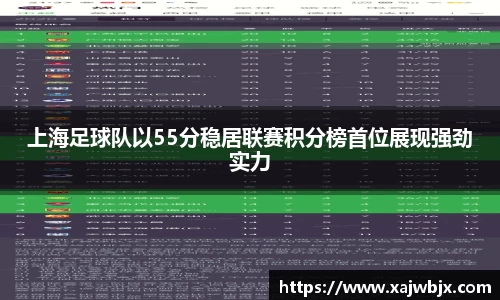 上海足球队以55分稳居联赛积分榜首位展现强劲实力